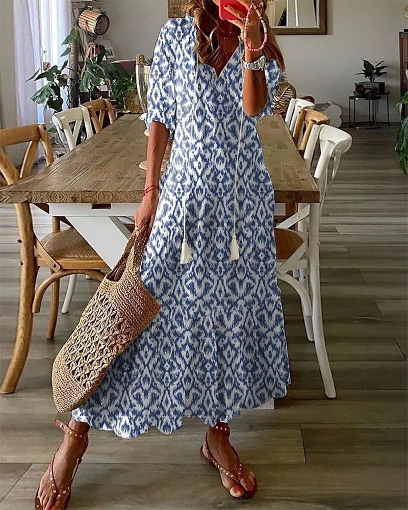 BEATRICE | Lightweight maxi dress with V-neckline