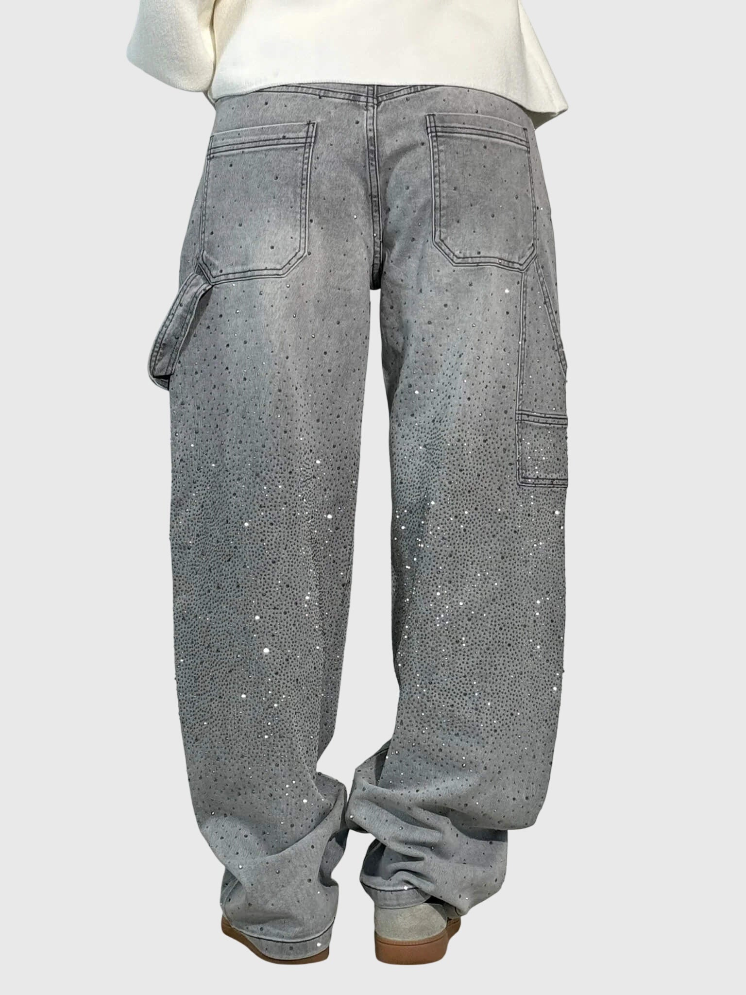 STELLA | Diamond-embellished wide-leg pants