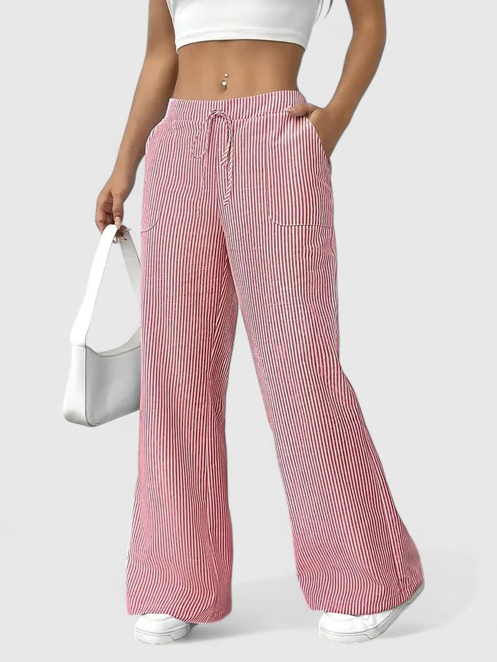 TATIENNE | Relaxed wide-leg pants with drawstring waist