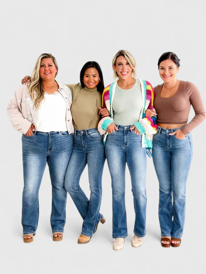 ERYZANDRA | Polished bootcut pants with smoothing waistband