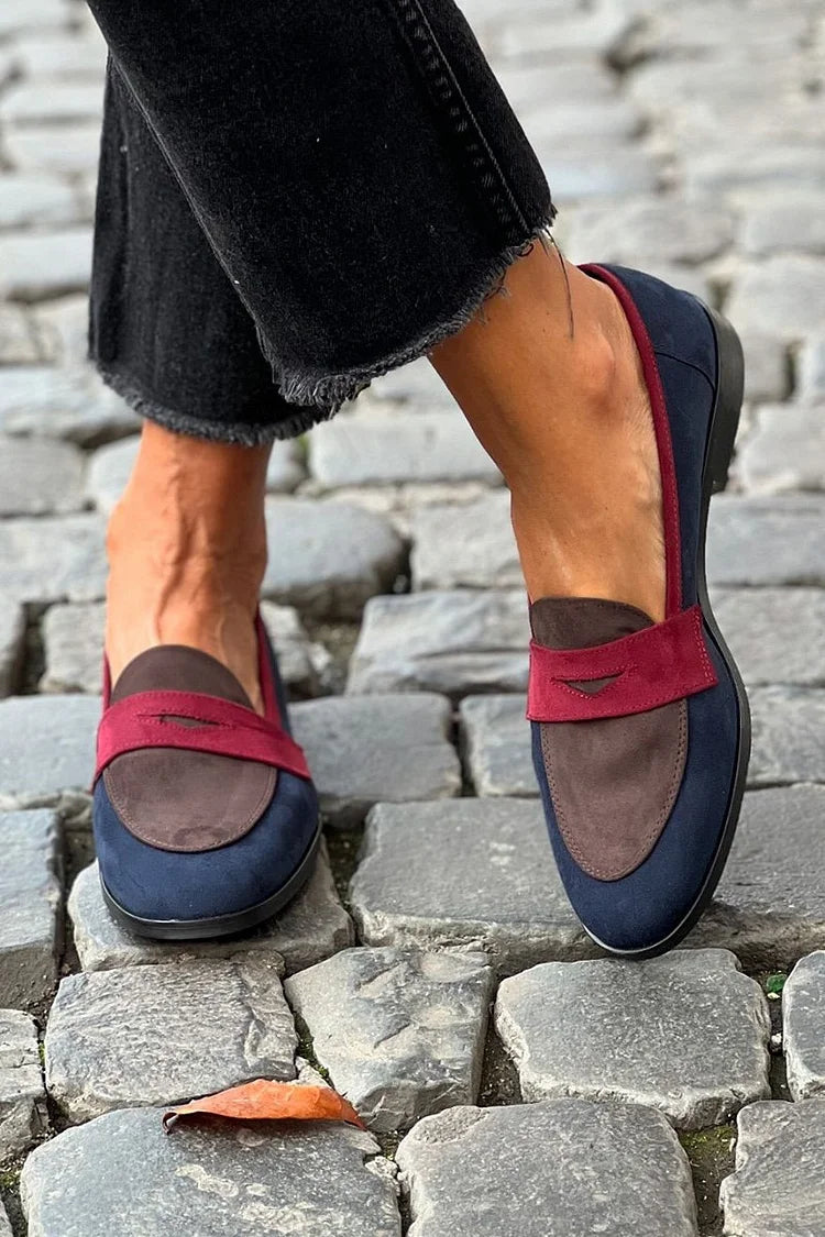 QUINN | Color-block loafers in bold tones