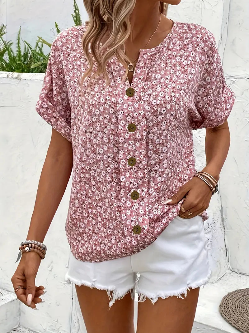 MERY | Button-front blouse with relaxed silhouette