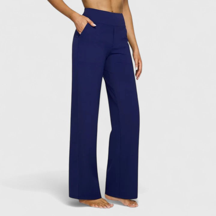 HILARY | Straight-leg pants with wide waistband