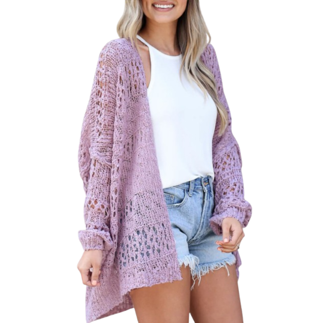 NAOMI | Open-knit oversized cardigan