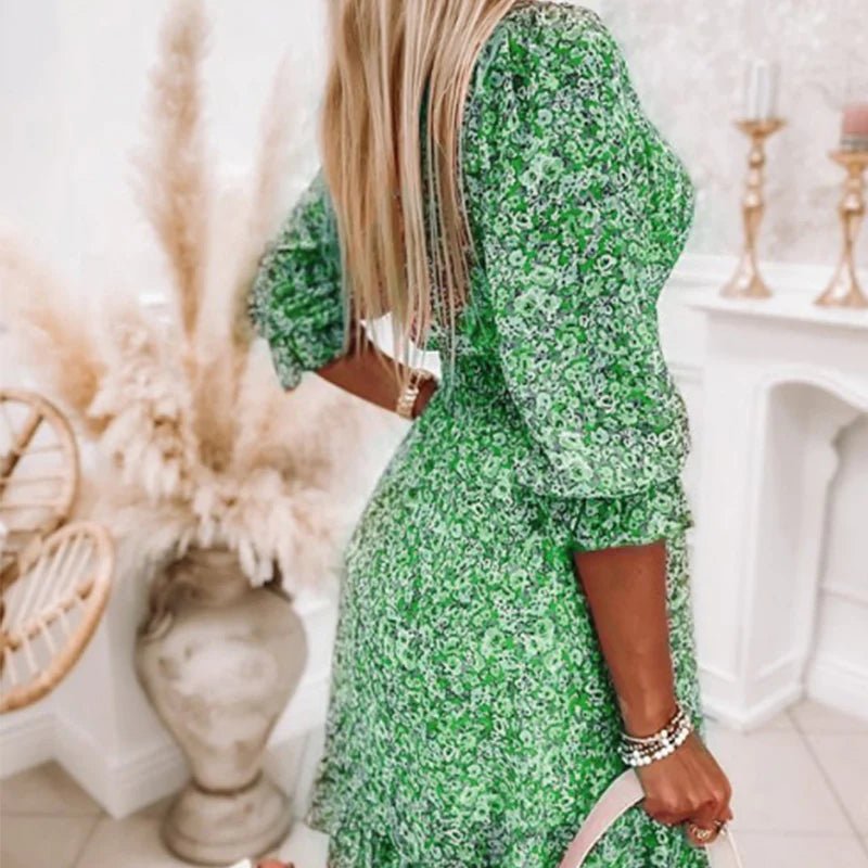THESSALY | Floral maxi dress with relaxed fit