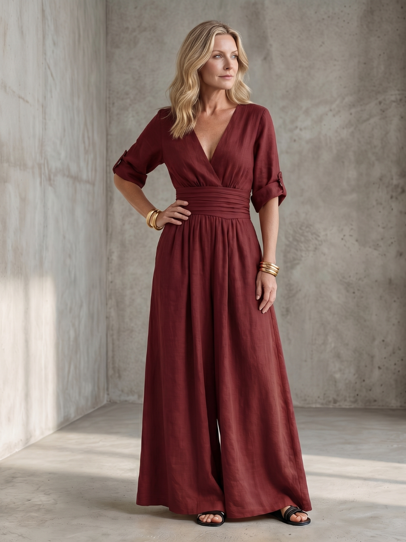 WANDA | Jumpsuit with wide-leg pants