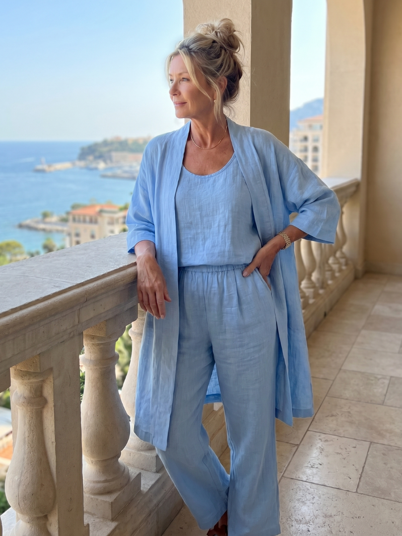 YAEL | Three-piece set with wide-leg pants