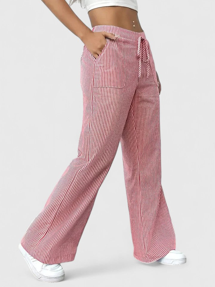 TATIENNE | Wide-leg pants with drawstring waist