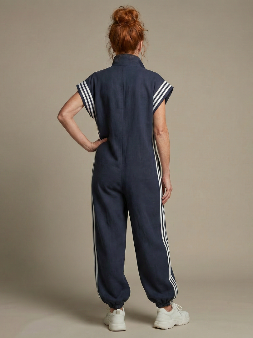 LARK | Jumpsuit with side stripe panels