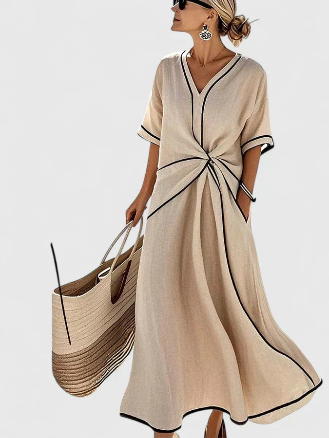 ERYKAHHH | Relaxed striped dress with elongating fit