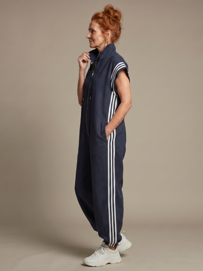 LARK | Jumpsuit with side stripe panels