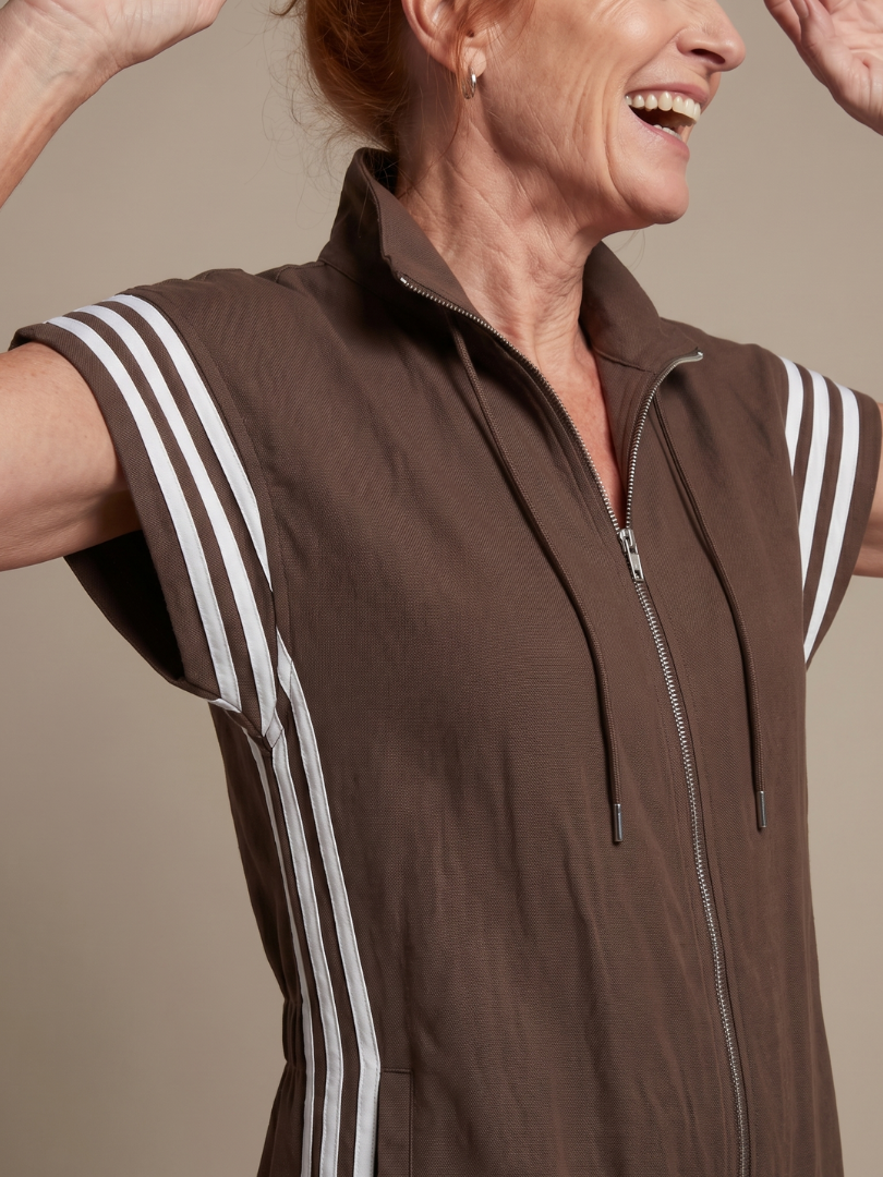 LARK | Jumpsuit with side stripe panels