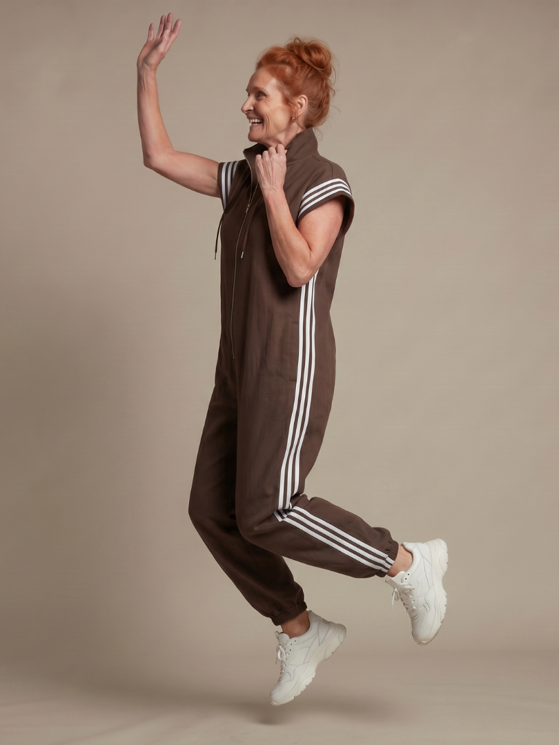 LARK | Jumpsuit with side stripe panels