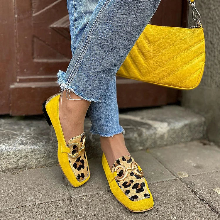 STELLE | Animal print loafers with sleek finish