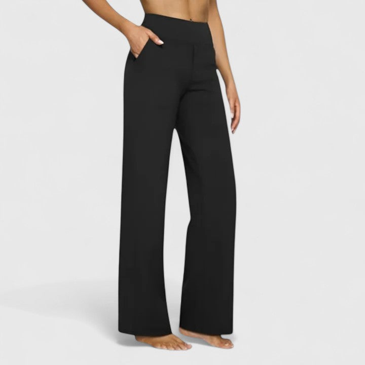 HILARY | Straight-leg pants with wide waistband
