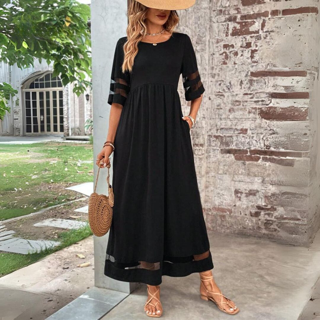 ANNELIESE | Flowy maxi dress with relaxed silhouette
