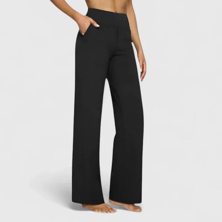 AME | Relaxed straight-leg pants with elastic waist