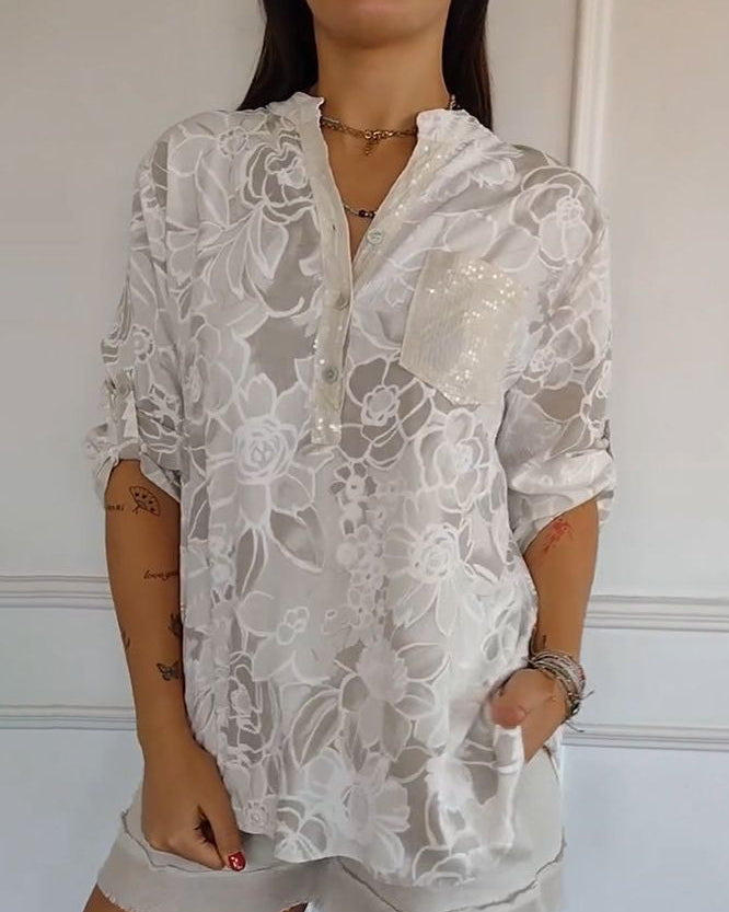 CAMILA | Relaxed blouse with chest pocket