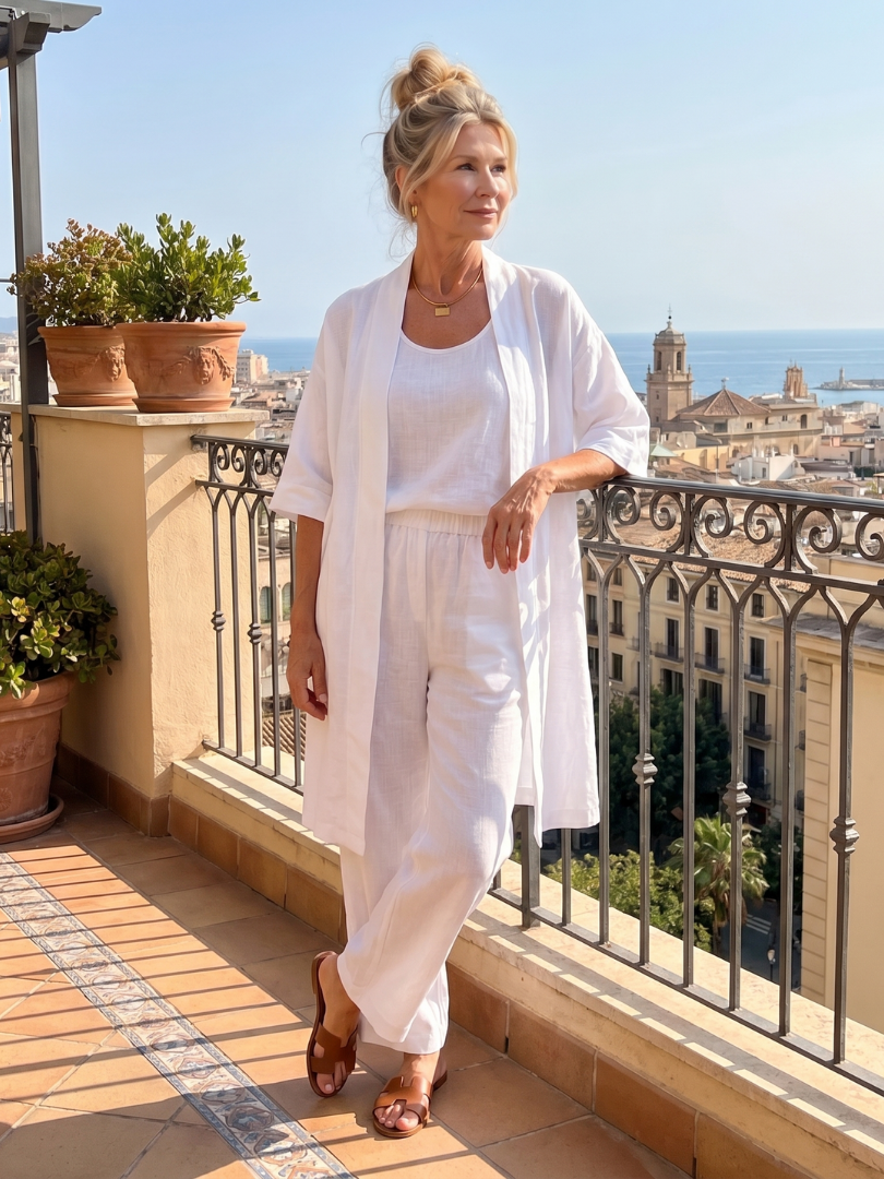 YAEL | Three-piece set with wide-leg pants