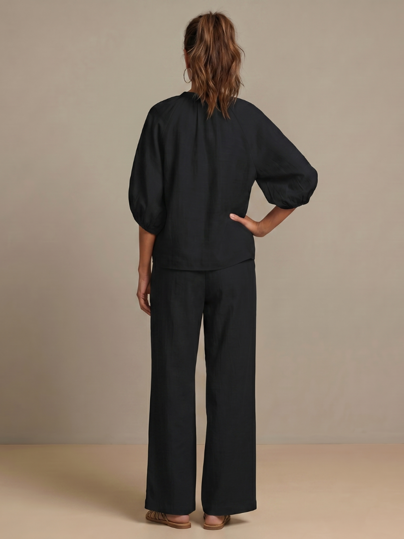 NATALIA | Set with wide-leg pants
