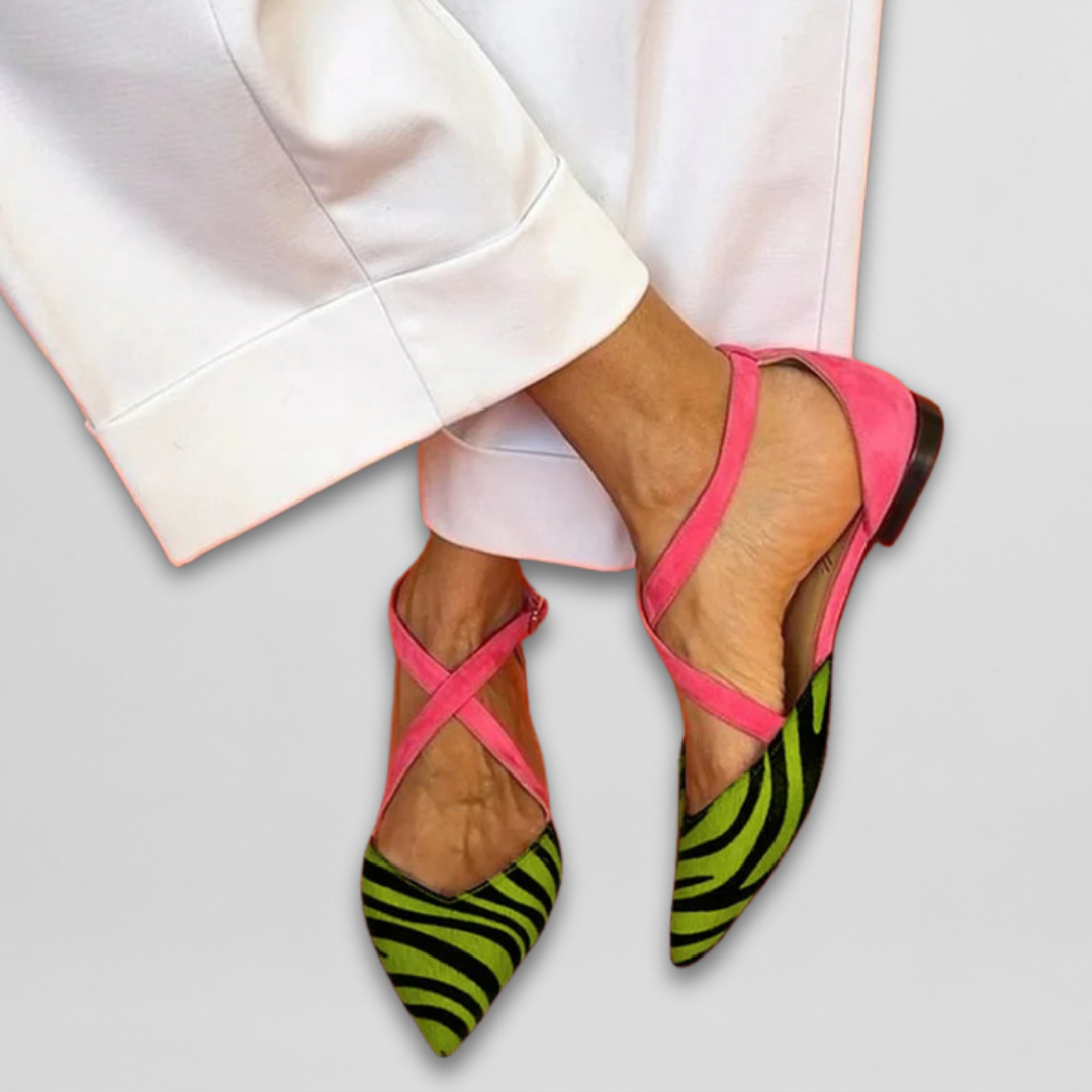 FERN | Ballet flats with crossover straps