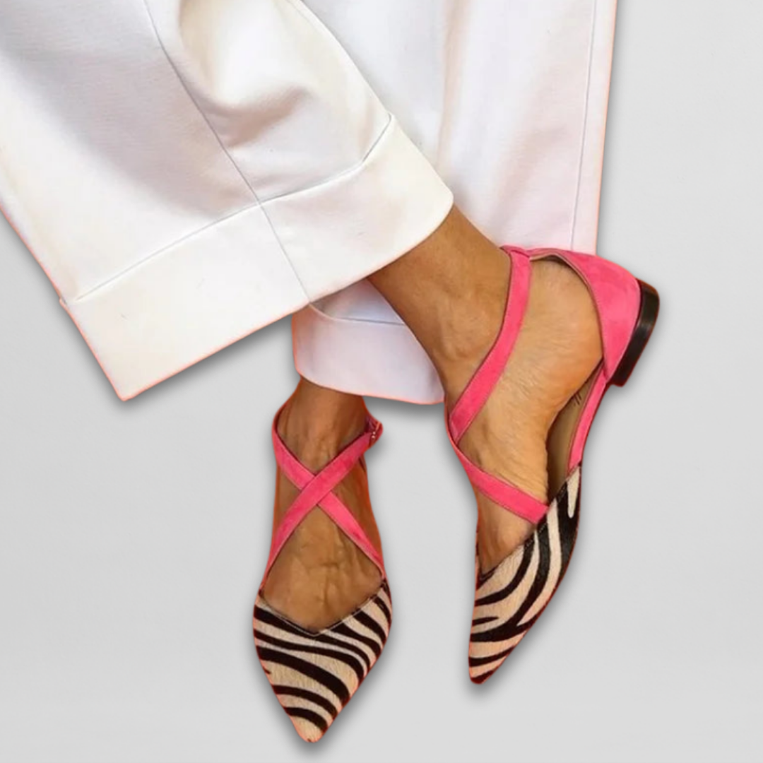 FERN | Ballet flats with crossover straps