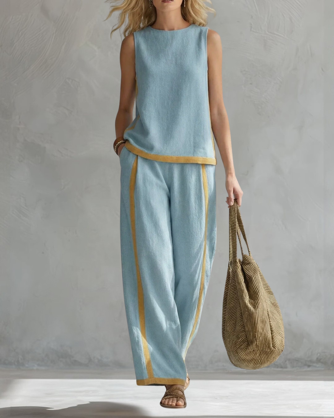 REAGAN | Relaxed co-ord set with wide-leg pants