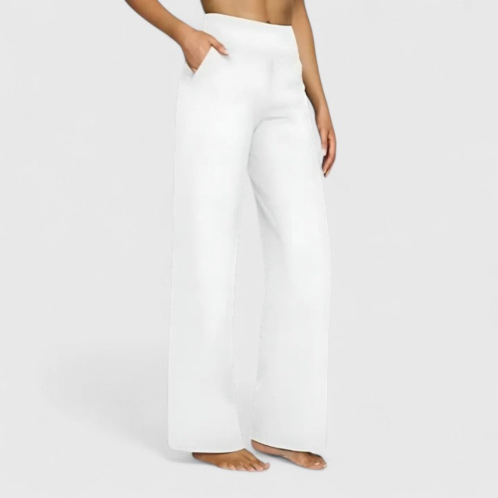 HILARY | Straight-leg pants with wide waistband