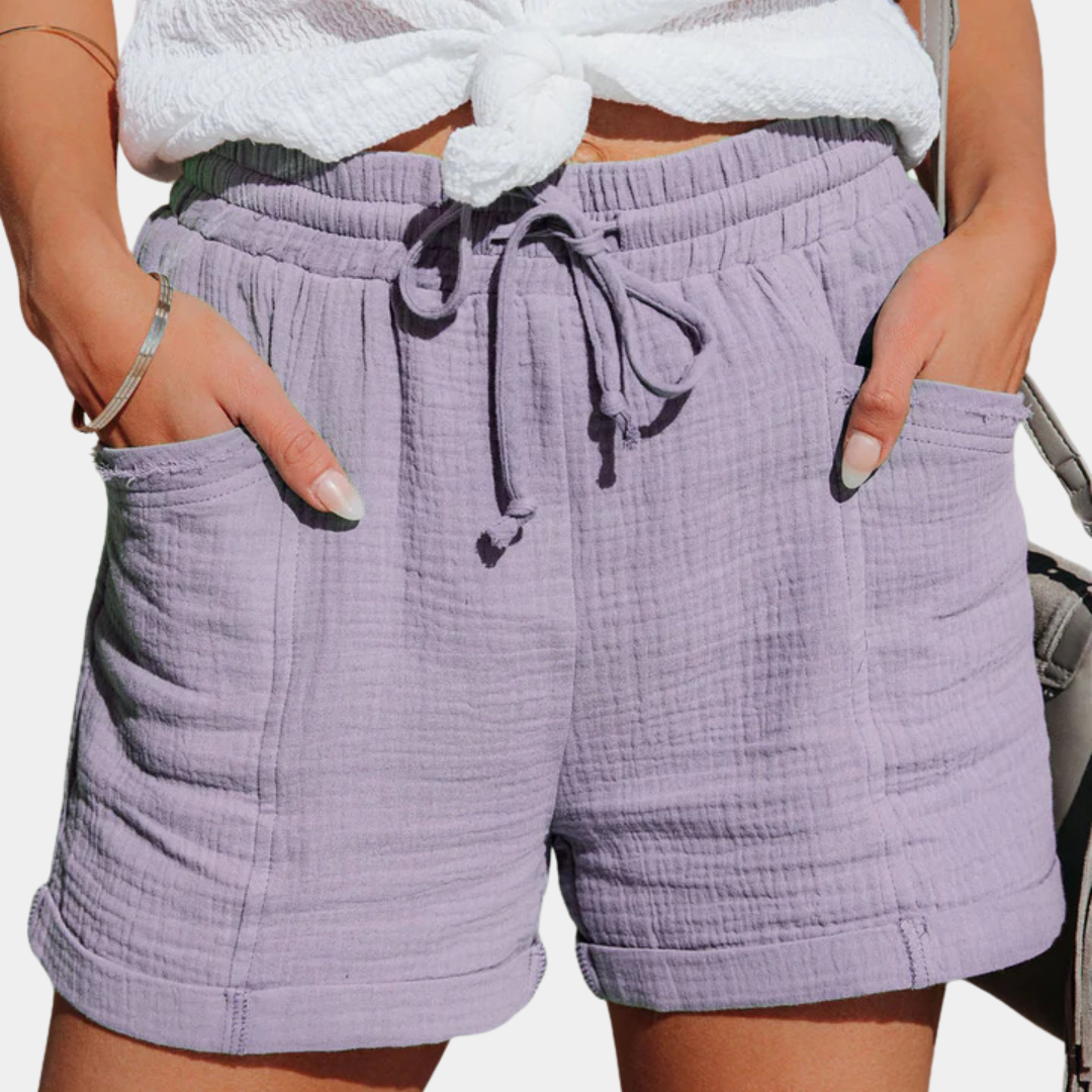 MAYA | Relaxed wide-leg shorts with drawstring waist