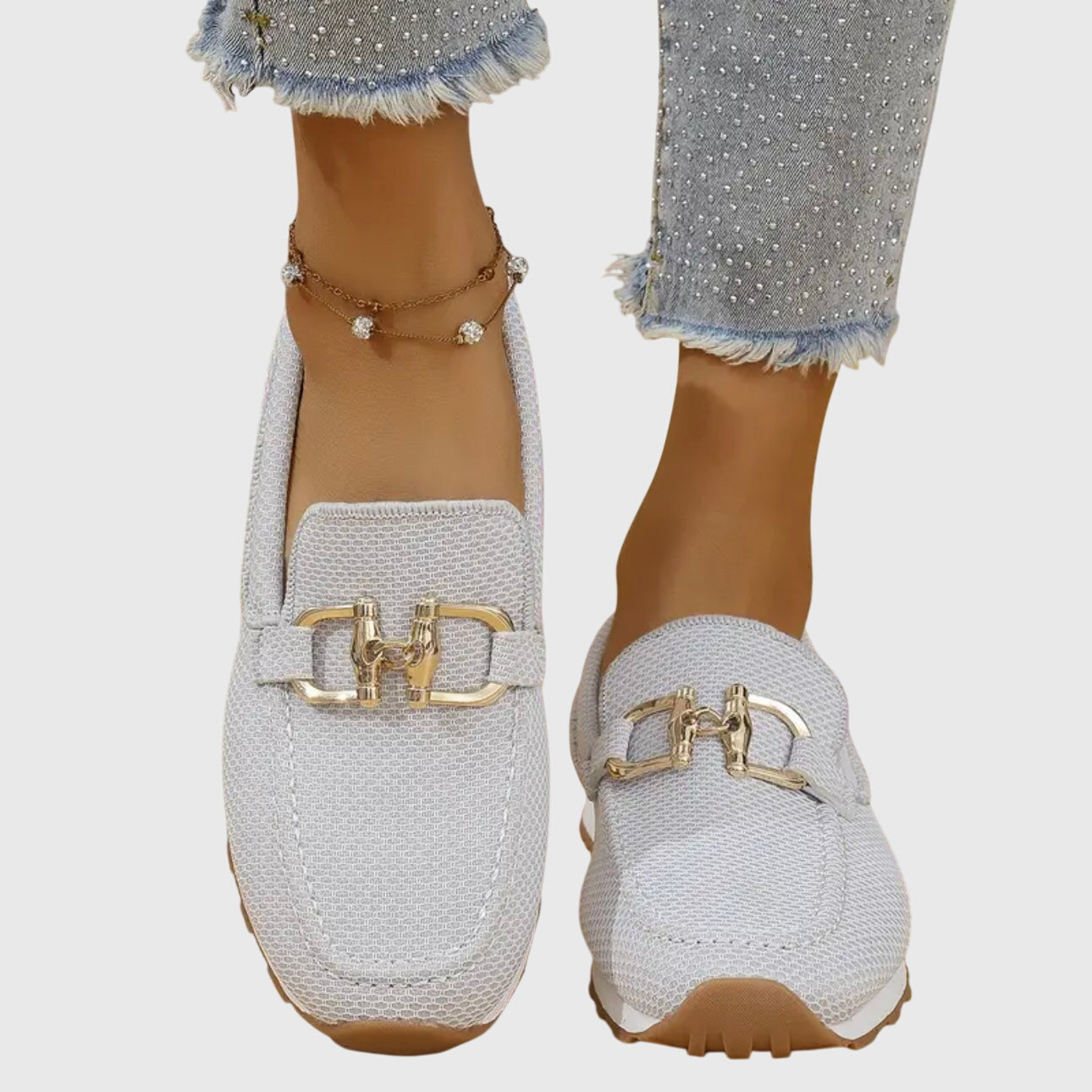 SUSIE | Loafers with smooth structured finish