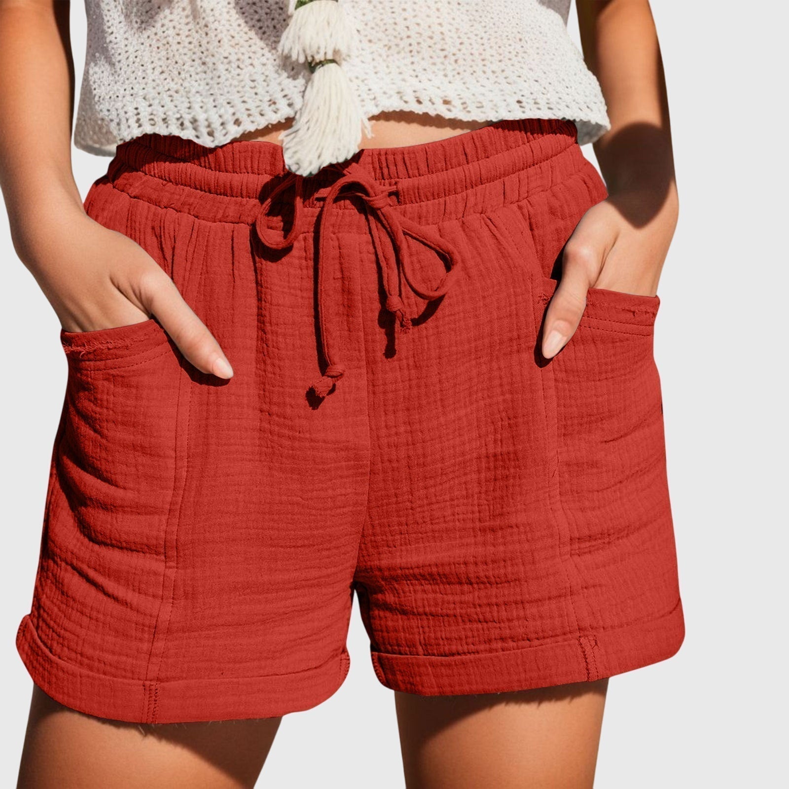 MAYA | Relaxed wide-leg shorts with drawstring waist
