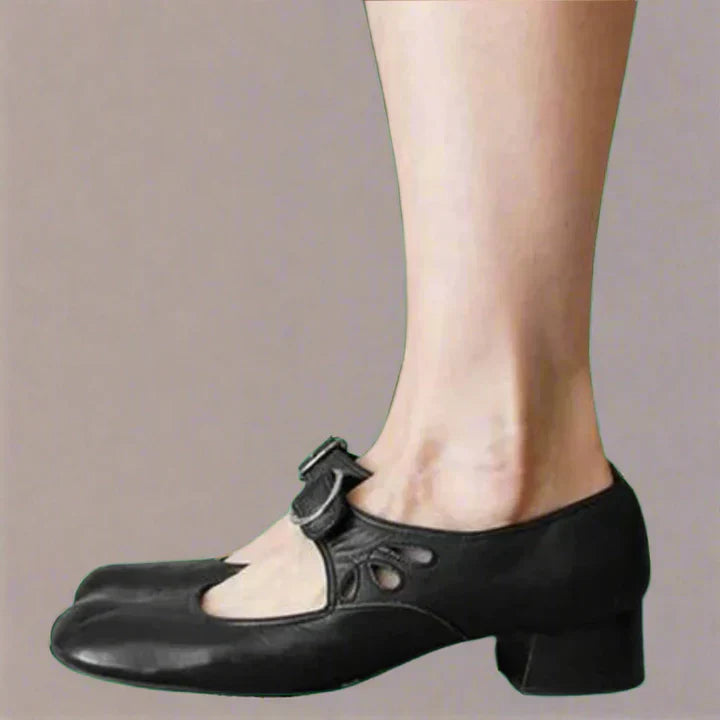 EDEN | Polished orthopedic Mary Jane wedge sandal