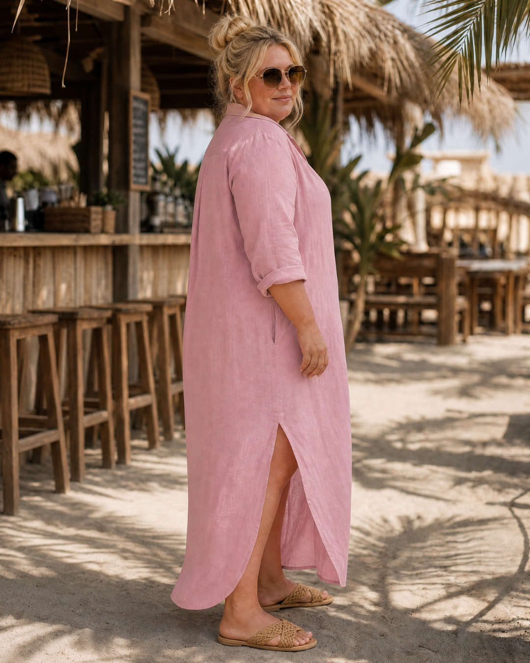 VIPRO | Everyday midi dress with button front