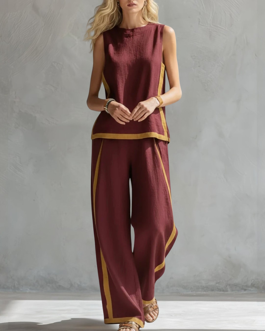 REAGAN | Relaxed co-ord set with wide-leg pants