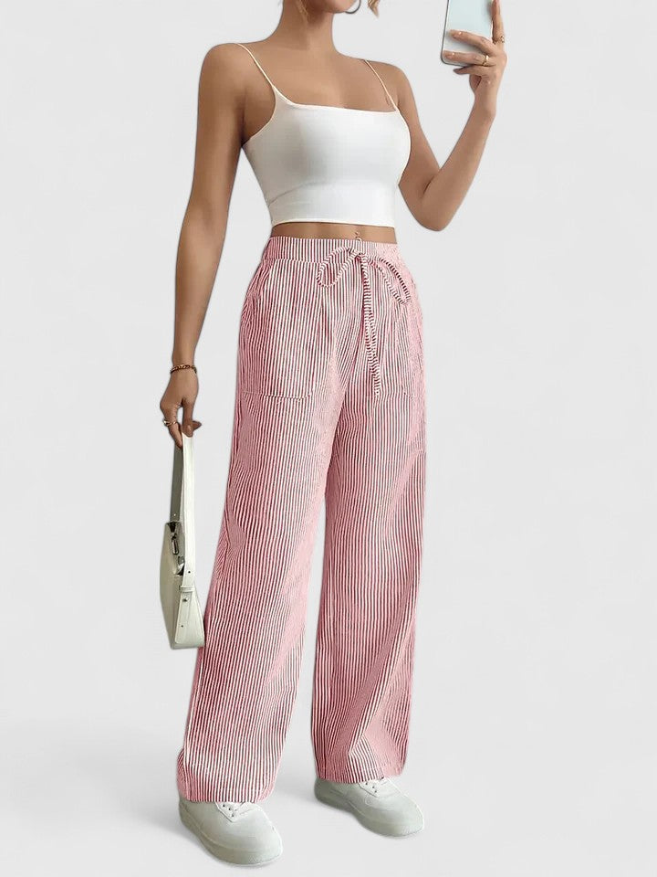 TATIENNE | Wide-leg pants with drawstring waist