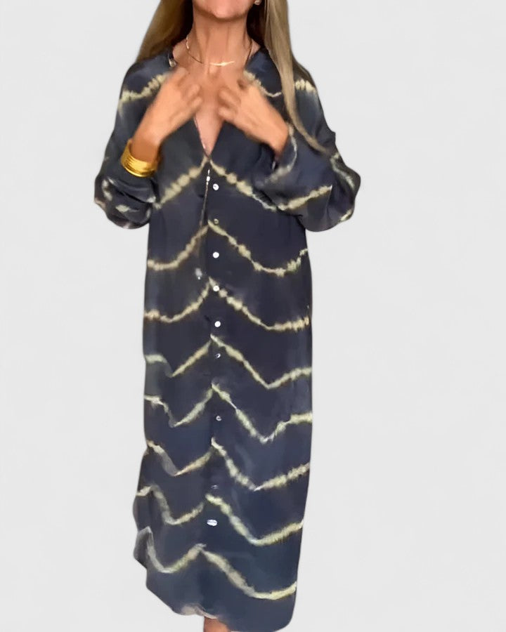 AMELIE | Relaxed maxi dress with deep V-neck