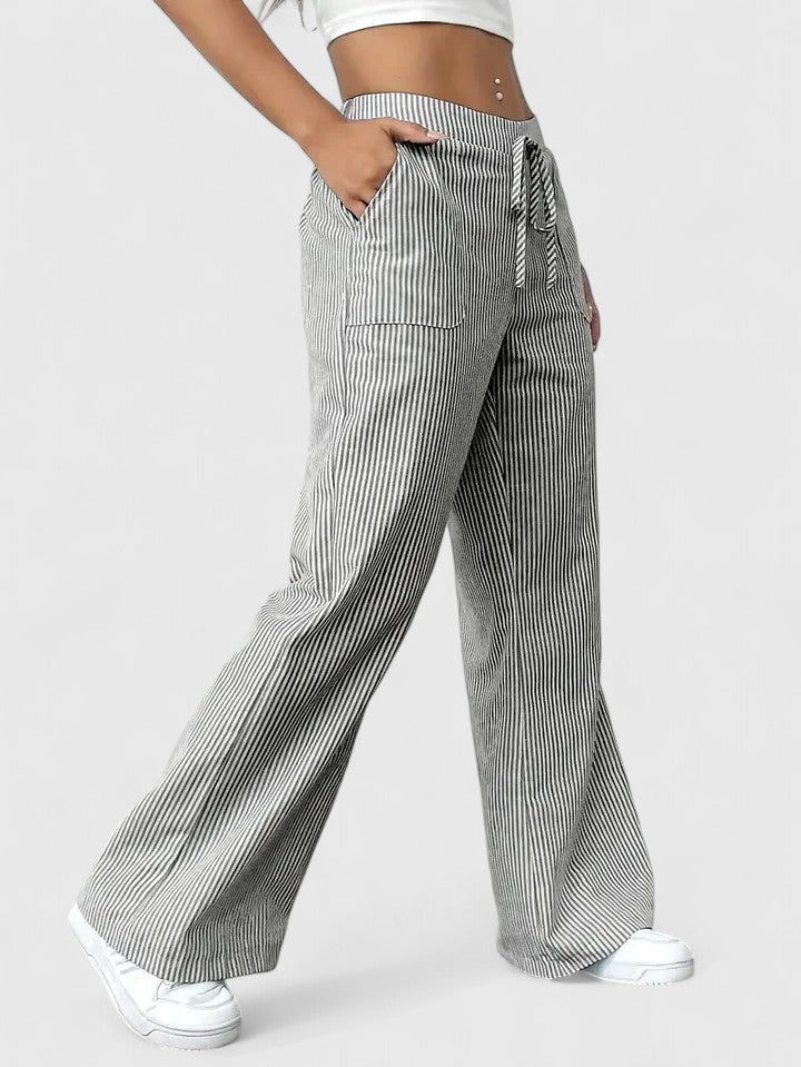 TATIENNE | Wide-leg pants with drawstring waist