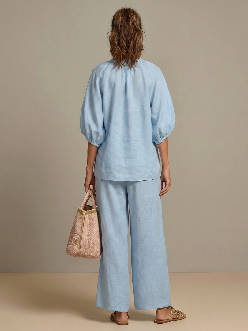 NATALIA | Set with wide-leg pants