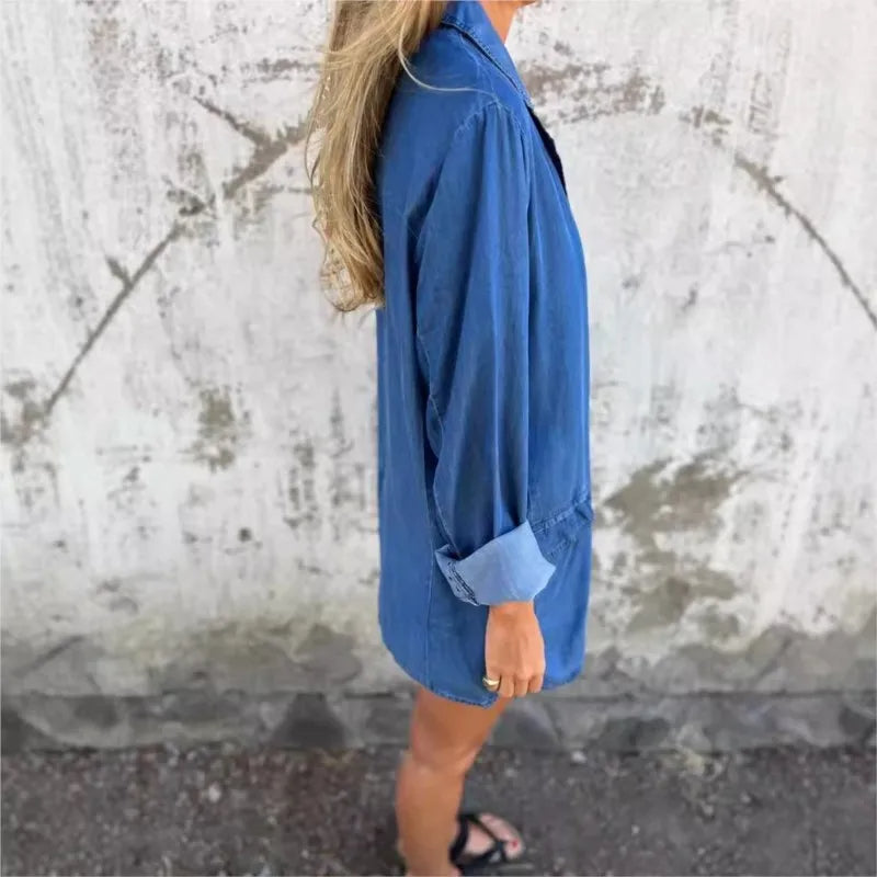 SARAH | Notched-lapel blazer in structured fabric
