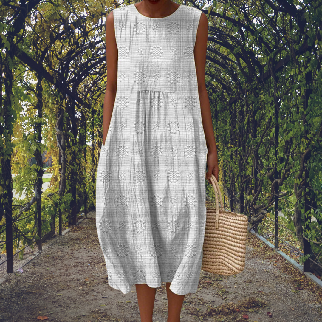 GINEVRA | Flowy sleeveless maxi dress with pockets