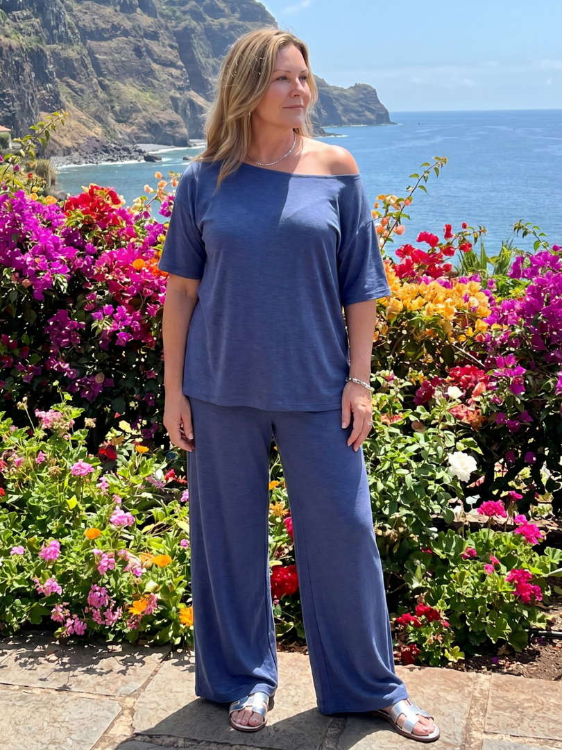 ELARIM | Set with wide-leg pants