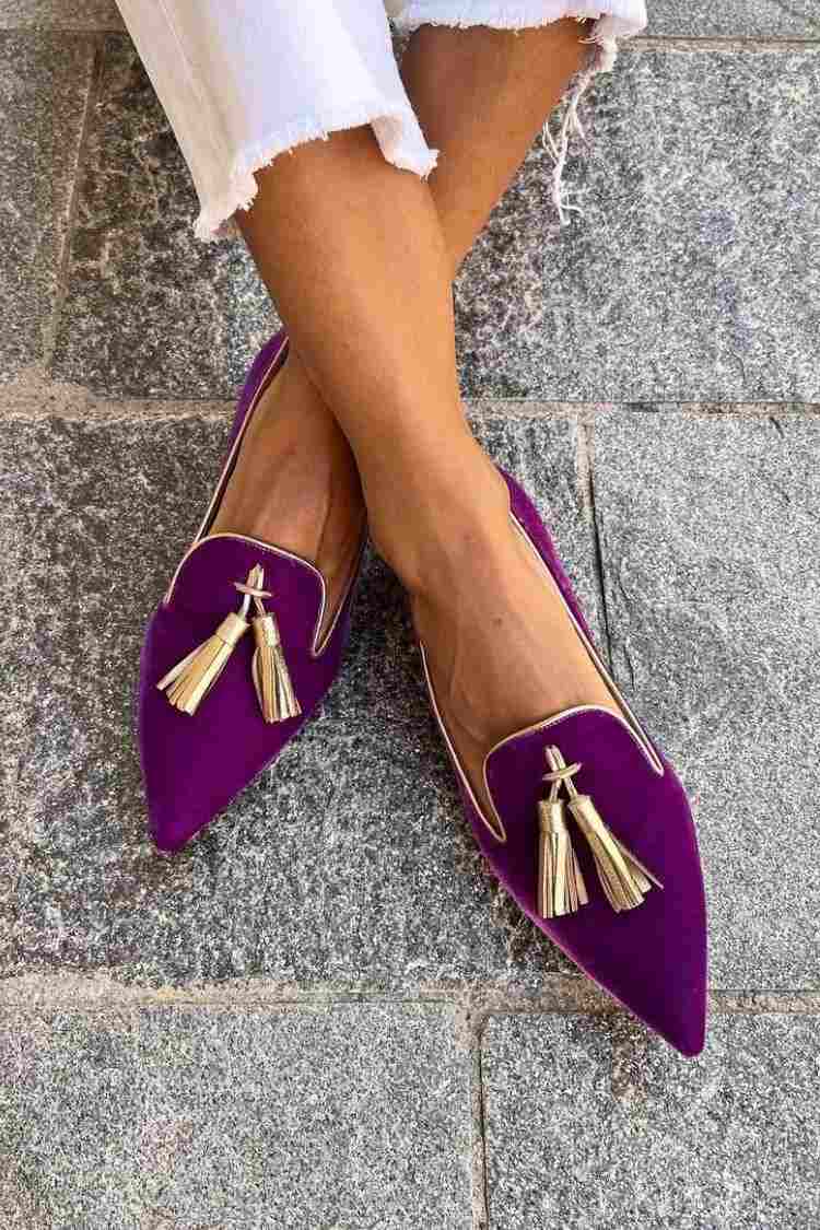 HARPER | Tassel-front loafer with pointed toe