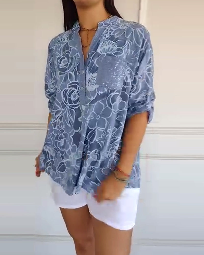 ROWELLA | Relaxed blouse with floral print