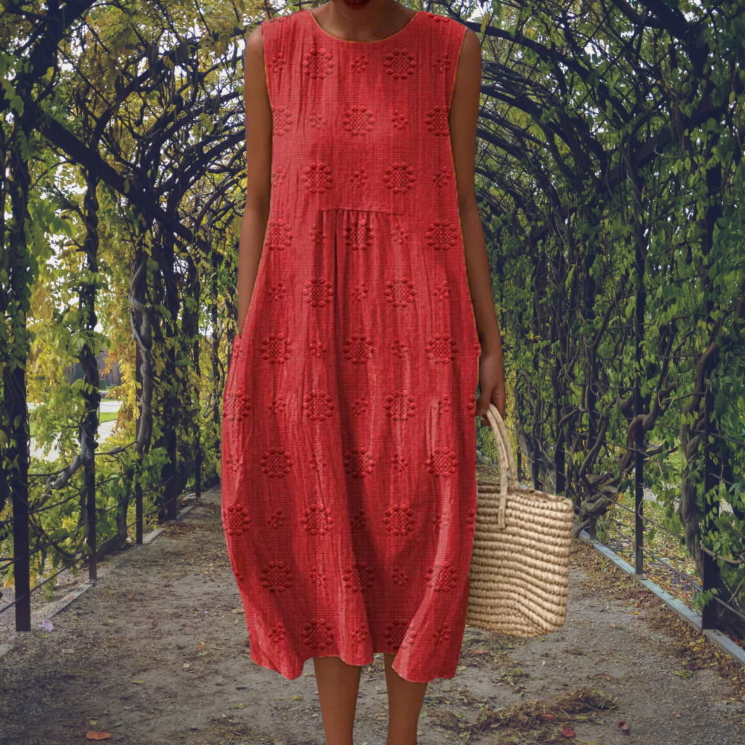 GINEVRA | Flowy sleeveless maxi dress with pockets