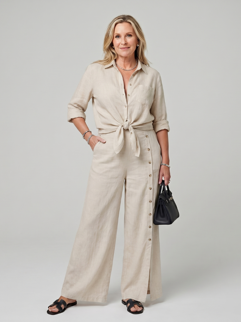 MADDELINA | Set with wide-leg pants