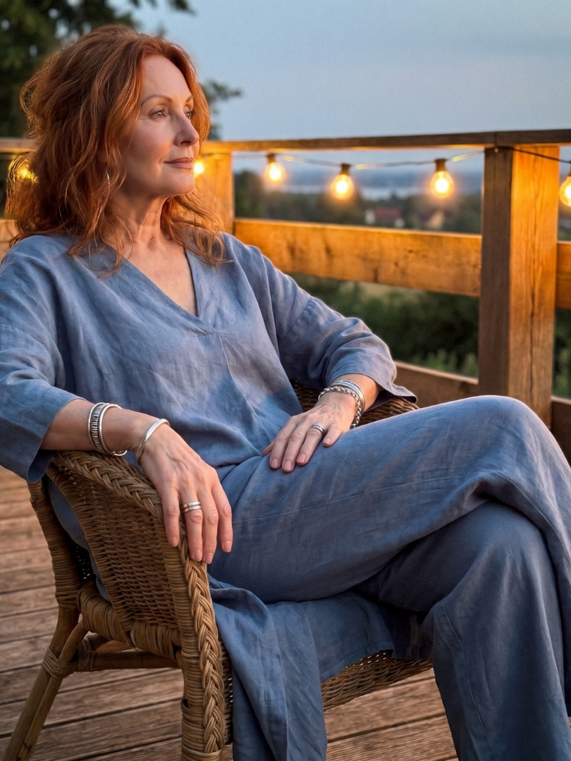 ONYX | Relaxed tunic set with wide-leg pants