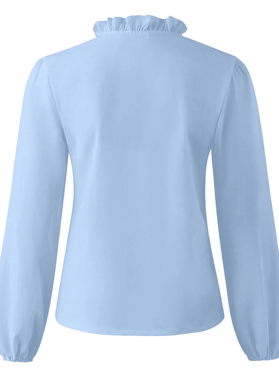 MAISIE | Blouse with ruffled V-neck detail
