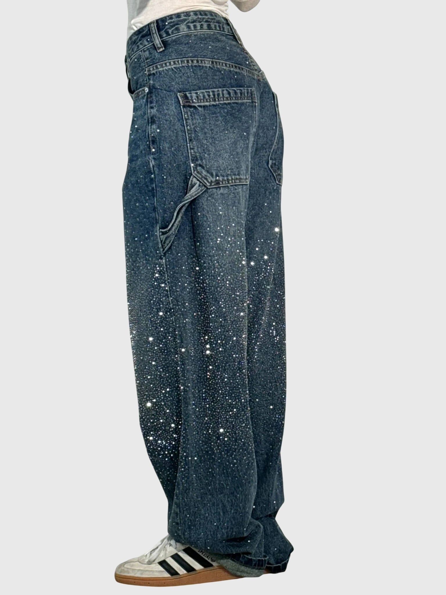STELLA | Diamond-embellished wide-leg pants