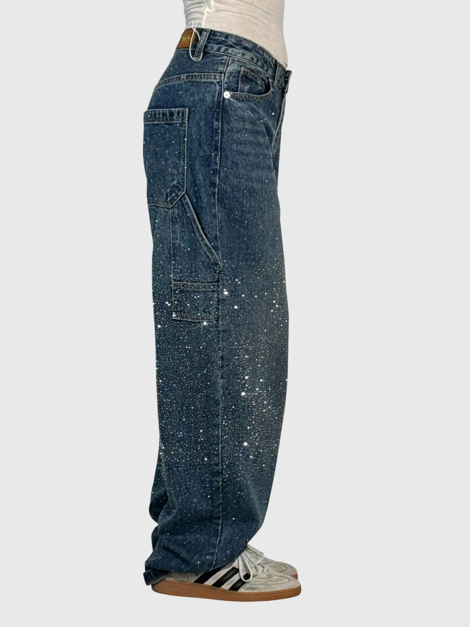 STELLA | Diamond-embellished wide-leg pants