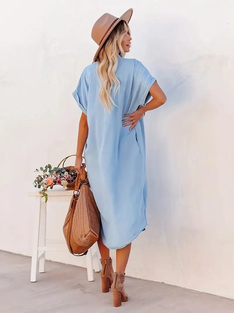 SAVANNAH | Shirt dress with side pockets